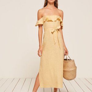 Reformation Madrid Dress - Yellow - XS